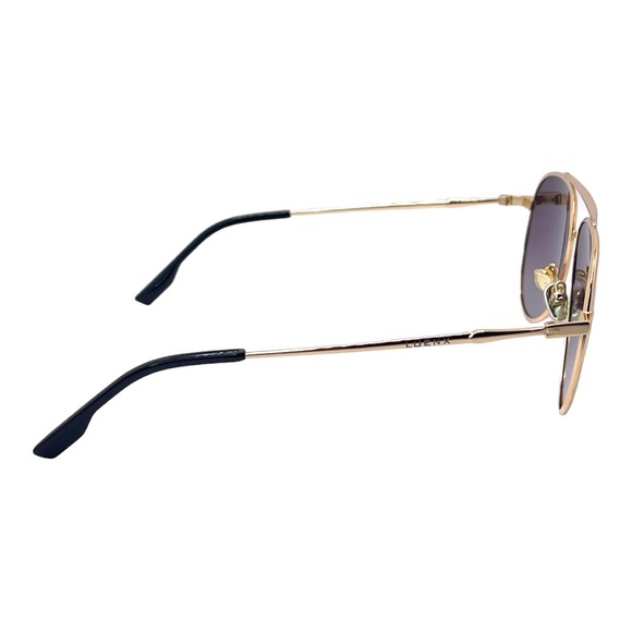 Gold Aviators Polarized Gradient Purple Lenses UNISEX - Picture 3 of 9